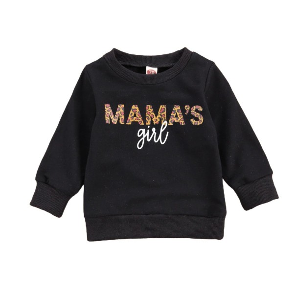 Mädchen-Sweatshirt L552 schwarz 6-12 Monate