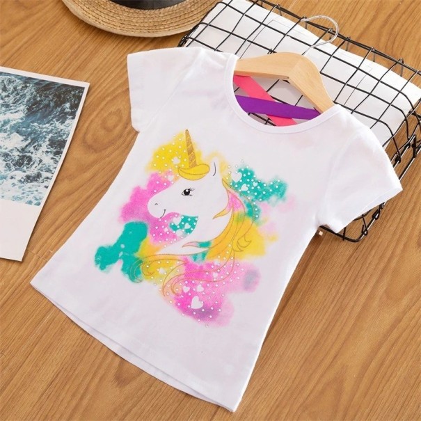 Mädchen-T-Shirt mit Einhorn B1431 4 E