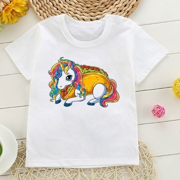 Mädchen-T-Shirt mit Einhorn B1499 4 B