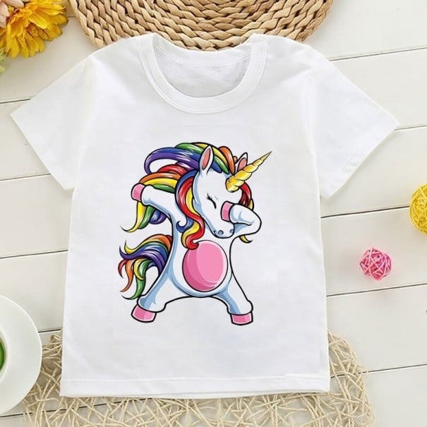 Mädchen-T-Shirt mit Einhorn B1499 3 D