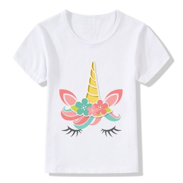 Mädchen-T-Shirt mit Einhorn B1545 8 F