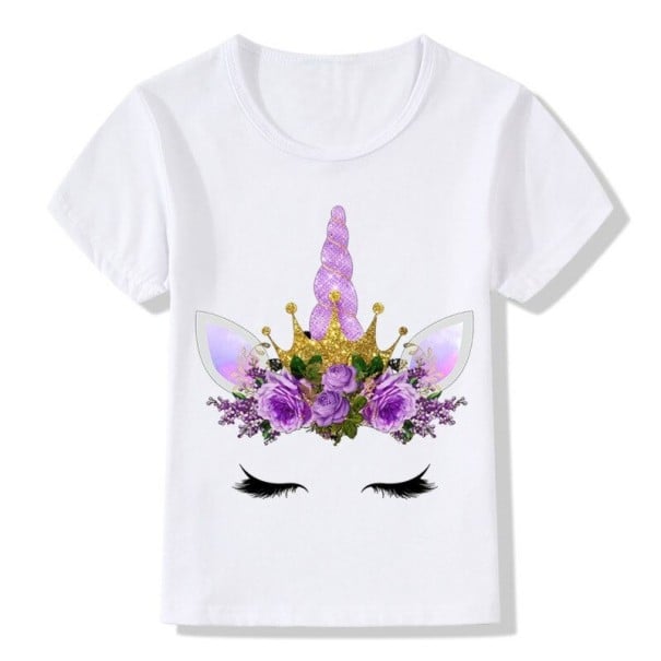 Mädchen-T-Shirt mit Einhorn B1545 7 G