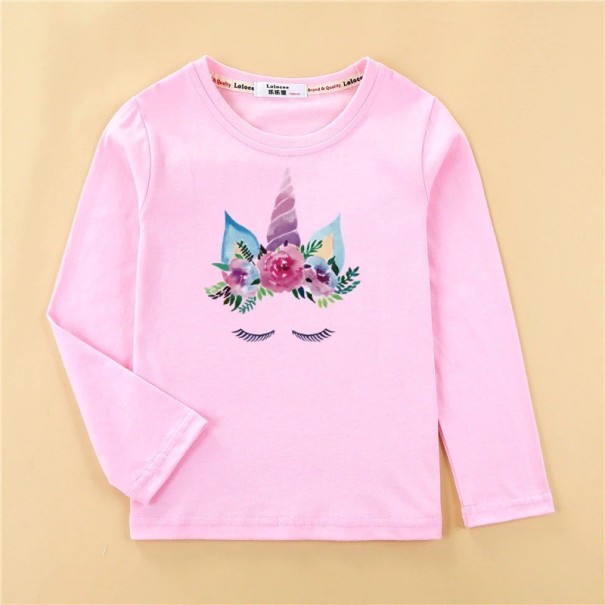 Mädchen-T-Shirt mit langen Ärmeln A3149 rosa 10