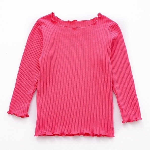 Mädchen-T-Shirt mit langen Ärmeln T2517 rosa 12-18 Monate