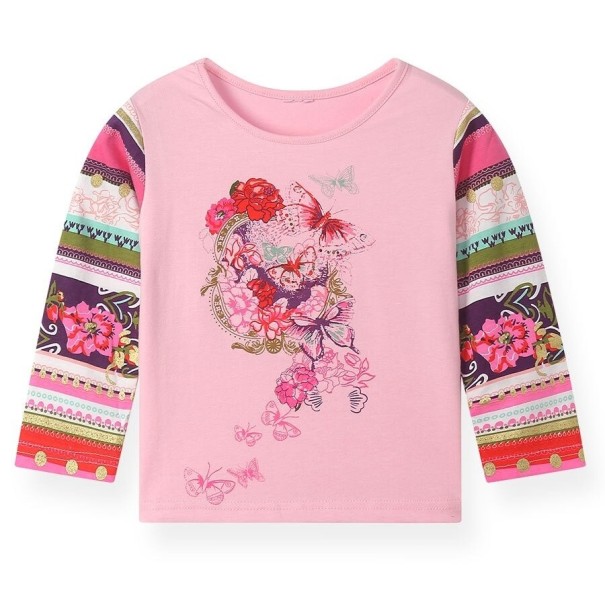 Mädchen-T-Shirt mit langen Ärmeln T2542 rosa 4