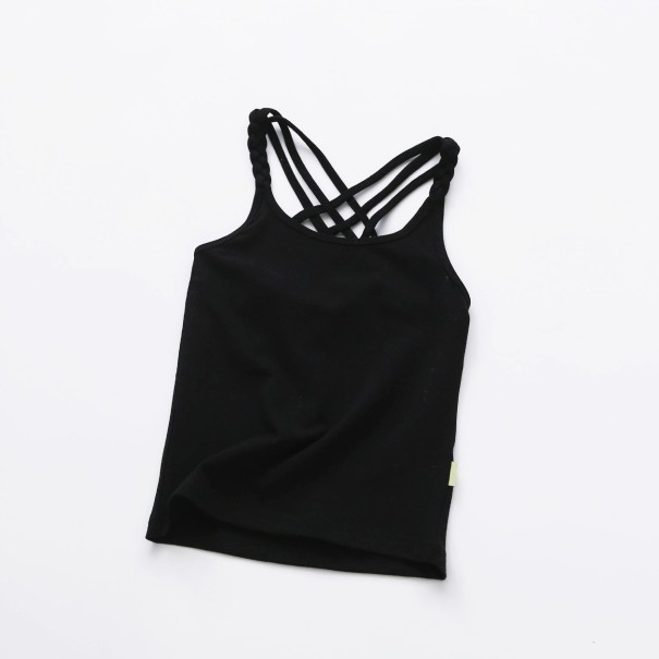 Mädchen-Tanktop B1598 schwarz 10