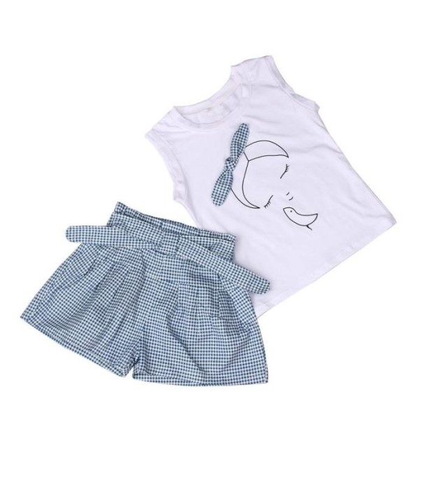 Mädchen-Tanktop und Shorts L1283 3