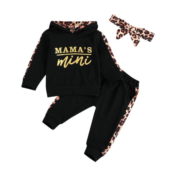 Mädchen-Trainingsanzug-Set L1266 schwarz 18-24 Monate