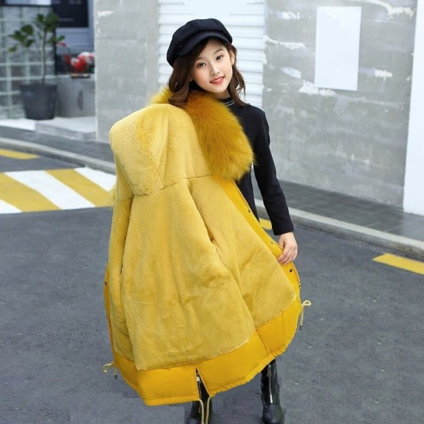 Mädchen-Winterjacke L1962 dunkelgelb 11