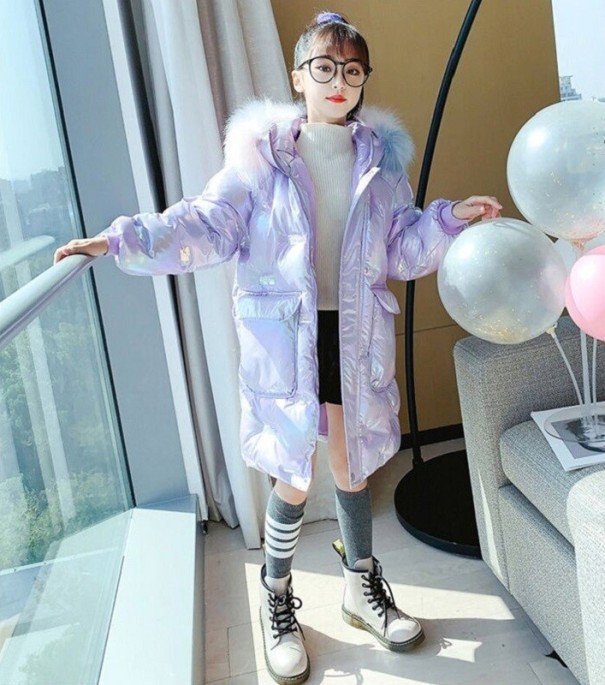 Mädchen-Winterjacke L1988 hellviolett 10