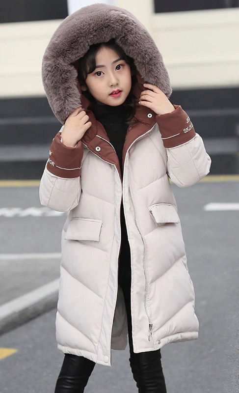 Mädchen-Winterjacke L2029 beige 8