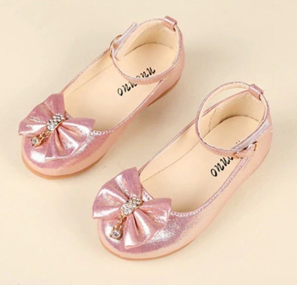 Mädchenballerinas mit Schleife rosa 24,5