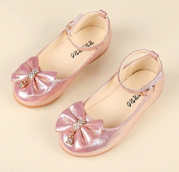 Mädchenballerinas mit Schleife rosa 19
