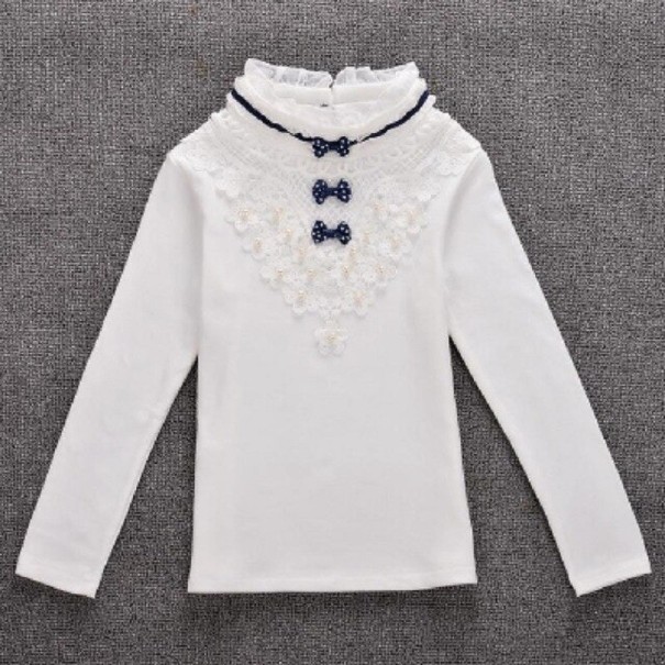 Mädchenbluse L1749 weiß 6