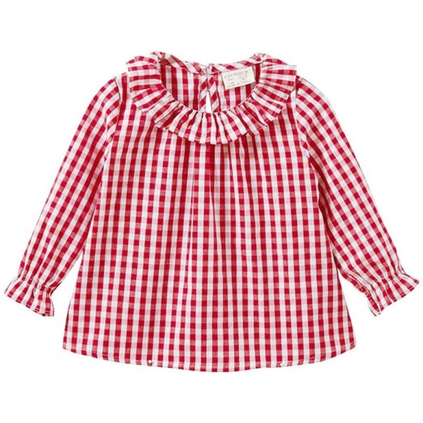 Mädchenbluse L1761 rot 3