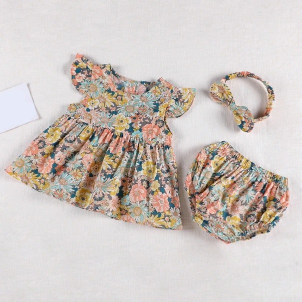 Mädchenbluse und Shorts L1367 3-6 Monate A