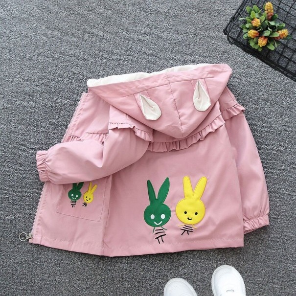 Mädchenjacke mit Hase L1958 rosa 3 B