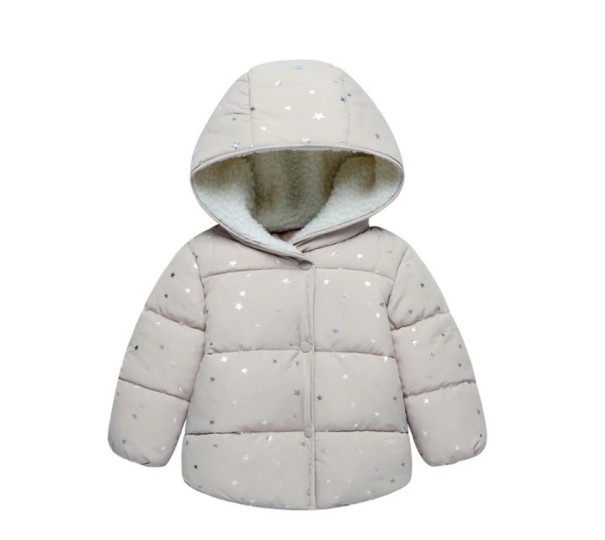 Mädchenjacke mit Pelz J1930 grau 2