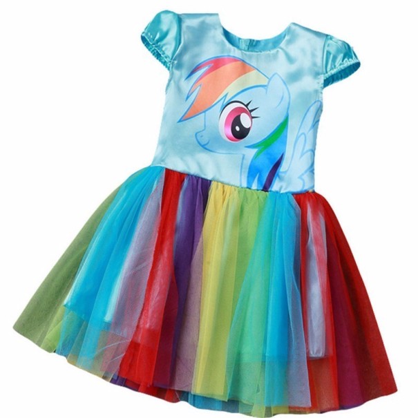 Mädchenkleid mit Pony J621 4 B