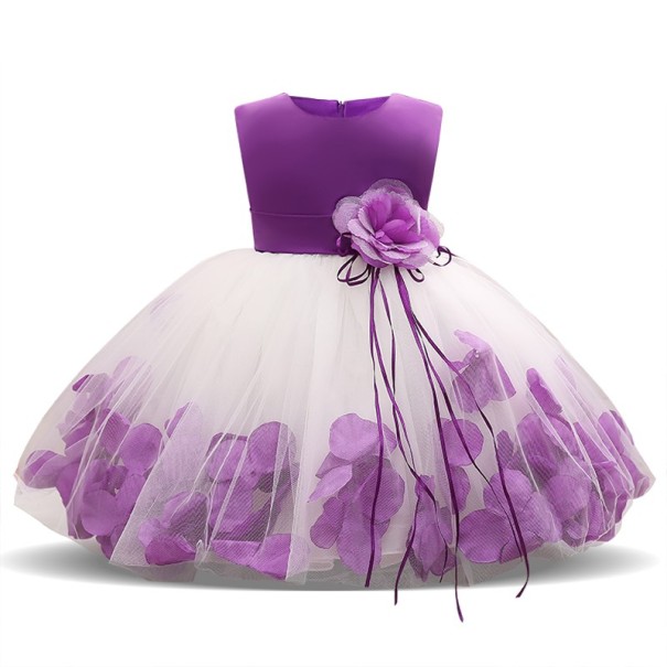 Mädchenkleid mit Rosen J2496 lila 8