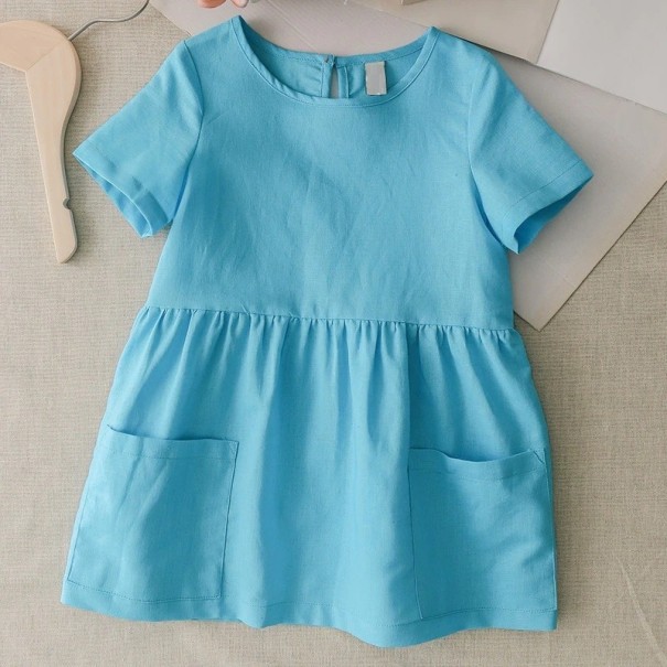 Mädchenkleid N113 hellblau 2
