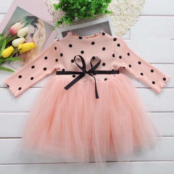 Mädchenkleid N136 rosa 4