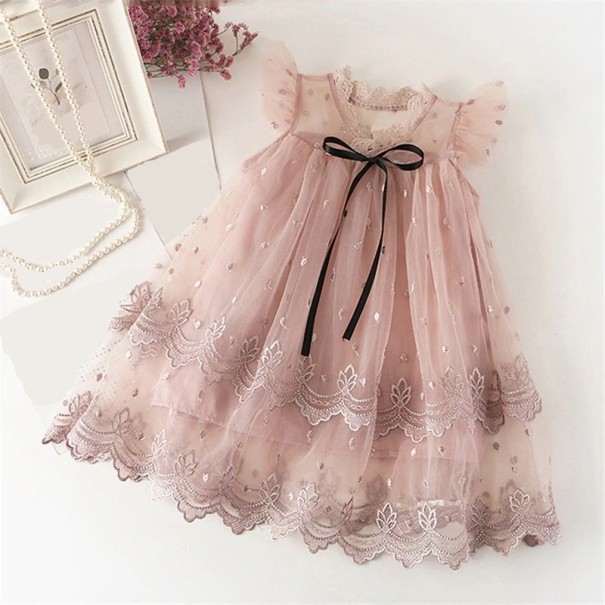 Mädchenkleid N174 rosa 6