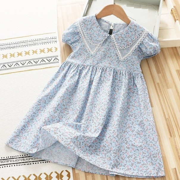 Mädchenkleid N206 hellblau 4