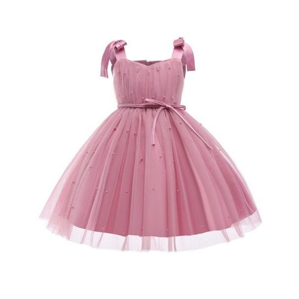 Mädchenkleid N227 rosa 5