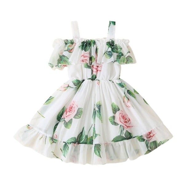 Mädchenkleid N229 weiß 5