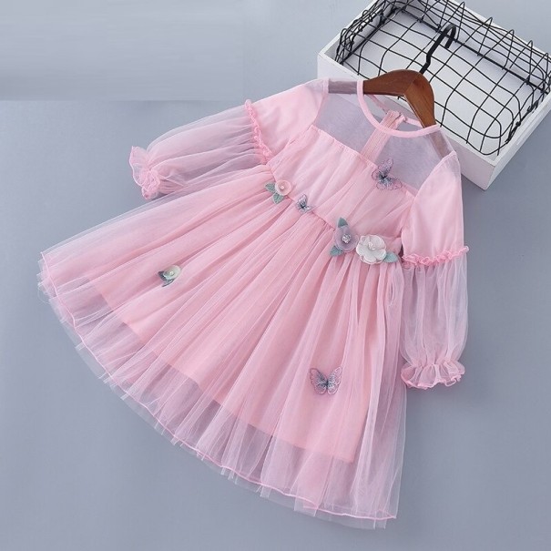 Mädchenkleid N231 rosa 5