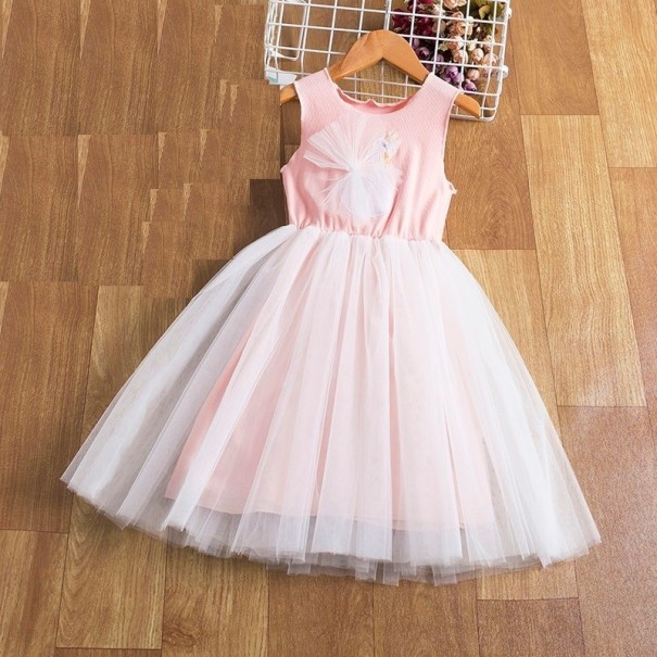 Mädchenkleid N235 rosa 4