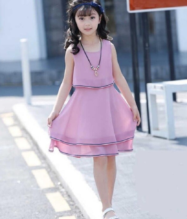 Mädchenkleid N254 hellviolett 11
