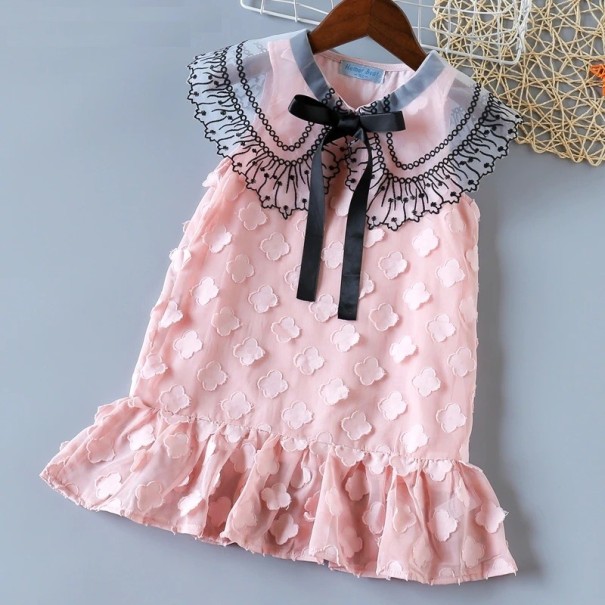 Mädchenkleid N282 rosa 3