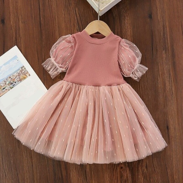 Mädchenkleid N311 altrosa 6