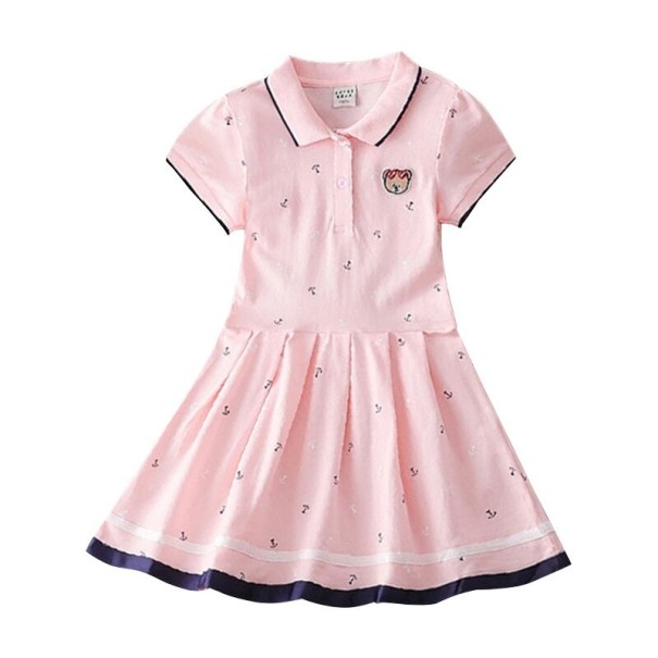 Mädchenkleid N362 rosa 4