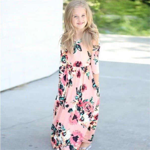 Mädchenkleid N370 hellrosa 8