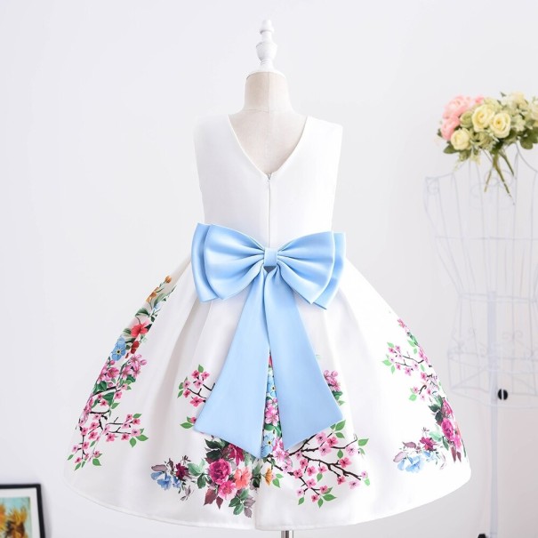 Mädchenkleid N385 hellblau 8