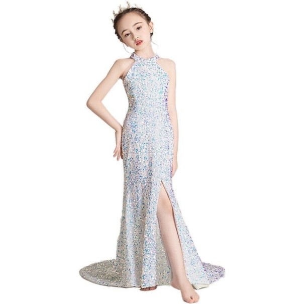 Mädchenkleid N447 weiß 12