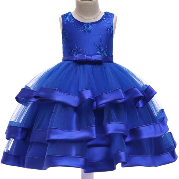 Mädchenkleid N493 dunkelblau 6
