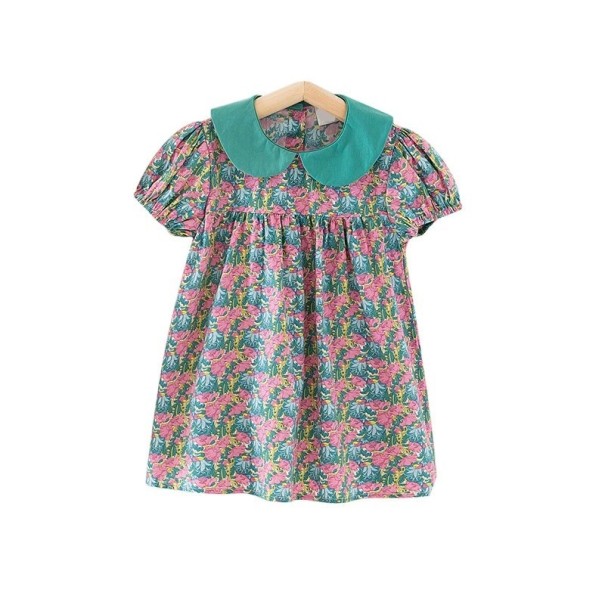 Mädchenkleid N504 türkis 7