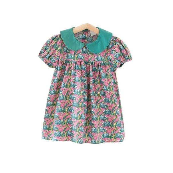 Mädchenkleid N504 türkis 5