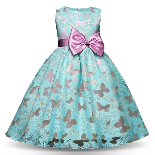 Mädchenkleid N506 lila 5