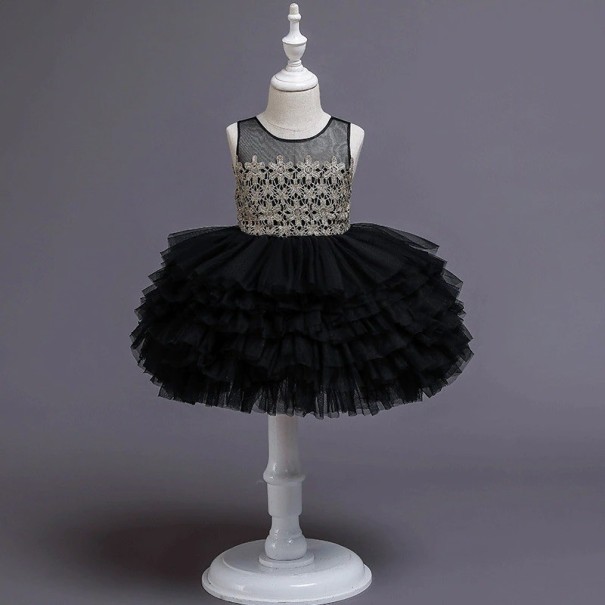 Mädchenkleid N509 schwarz 7