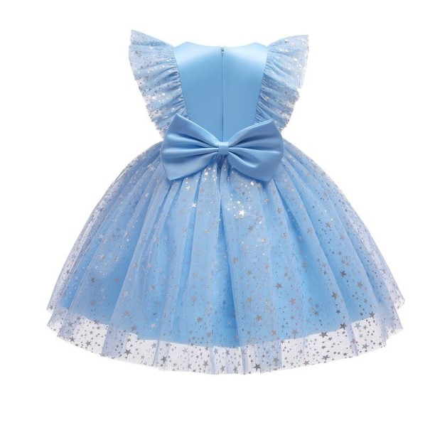 Mädchenkleid N518 hellblau 9-12 Monate