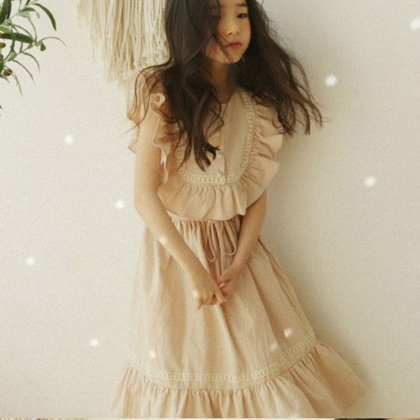 Mädchenkleid N533 apricot 6