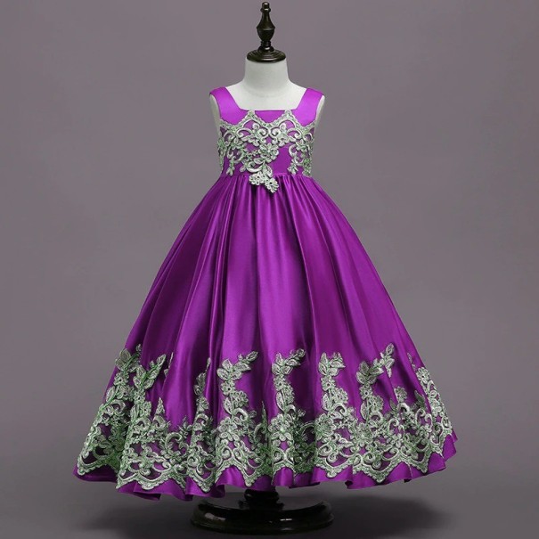 Mädchenkleid N552 lila 9