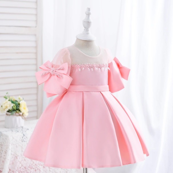 Mädchenkleid N563 rosa 4