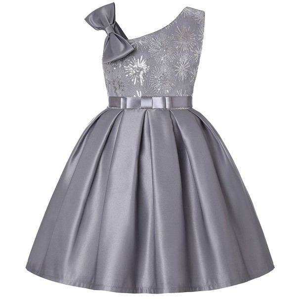 Mädchenkleid N603 grau 6