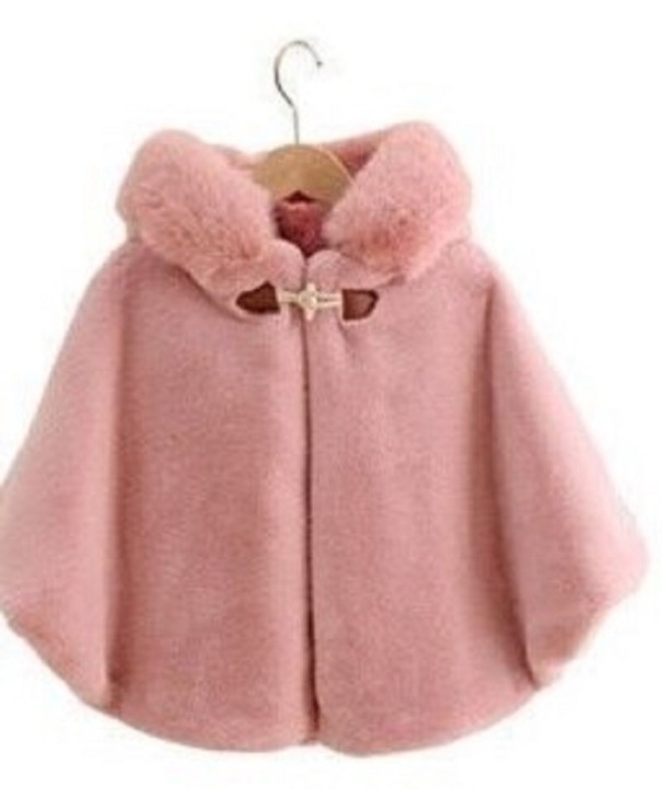 Mädchenponcho L1983 rosa 12-18 Monate